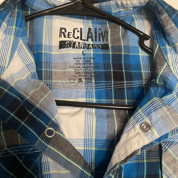 Reclaim buckle men’s button down Large flannel - Picture 3 of 3